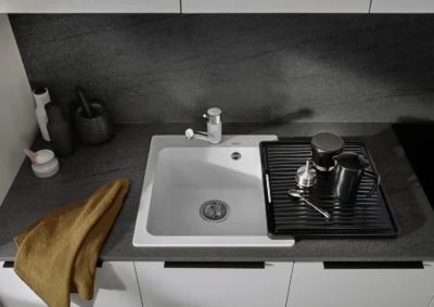 blanco naya 45 526576 enkele keukenspoelbak silgranit tartufo opbouw 2