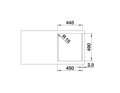 blanco naya 45 527126 enkele keukenspoelbak silgranit zacht wit opbouw 5