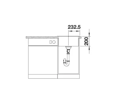 blanco naya 45 527126 enkele keukenspoelbak silgranit zacht wit opbouw 6