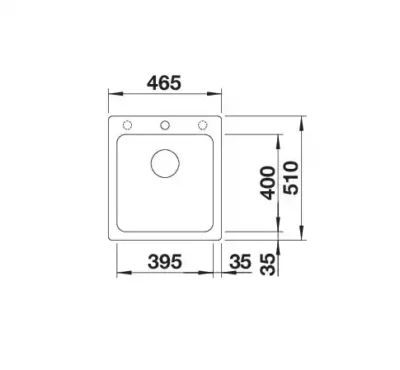 blanco naya 45 527309 enkele keukenspoelbak silgranit vulkaangrijs opbouw 3