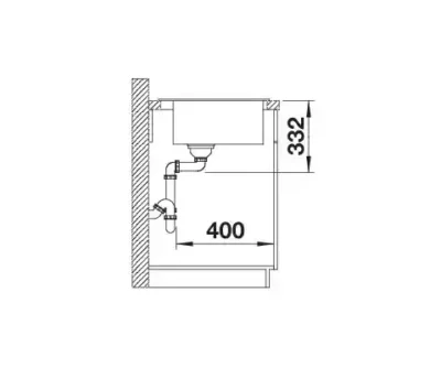 blanco naya 45 527309 enkele keukenspoelbak silgranit vulkaangrijs opbouw 4