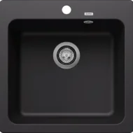 blanco naya 5 526578 enkele keukenspoelbak silgranit zwart opbouw 1