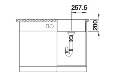blanco naya 5 526580 enkele keukenspoelbak silgranit rotsgrijs opbouw 6