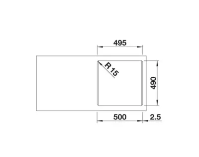 blanco naya 5 527127 enkele keukenspoelbak silgranit zacht wit opbouw 6