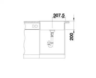 blanco naya 6 527311 enkele keukenspoelbak silgranit vulkaangrijs opbouw 6