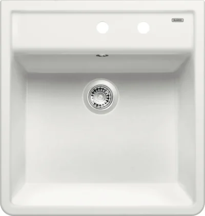 blanco panor 60 514501 keramiek keukenspoelbak wit 2 kraangaten opbouw 1
