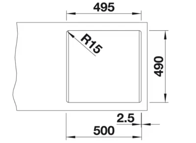 blanco pleon 523677 rotsgrijs keukenspoelbak silgranit opbouw excenter 4