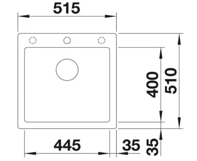 blanco pleon 523685 cafe keukenspoelbak silgranit opbouw excenter 3