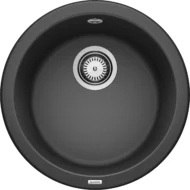 blanco rondo 511629 keukenspoelbak rond silgranit antraciet opbouw 1