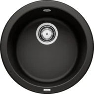 blanco rondo 525959 keukenspoelbak rond silgranit zwart opbouw 1