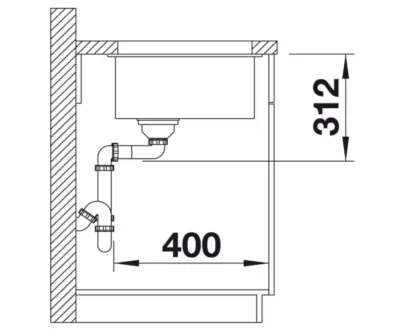 blanco rotan 340 160 u 526096 keukenspoelbak links silgranit zwart onderbouw 4