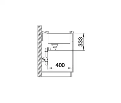 blanco rotan 400 u 521334 keukenspoelbak silgranit wit onderbouw 6