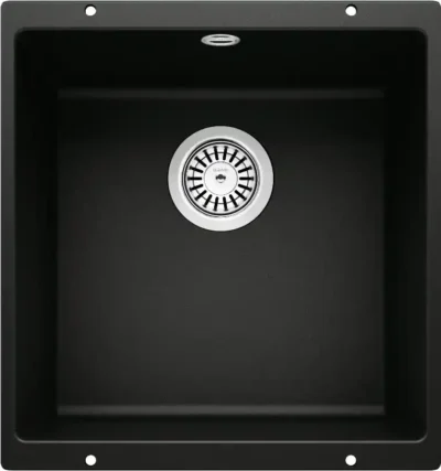 blanco rotan 400 u 526097 keukenspoelbak silgranit zwart onderbouw 1