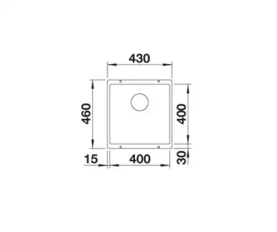 blanco rotan 400 u 526097 keukenspoelbak silgranit zwart onderbouw 3