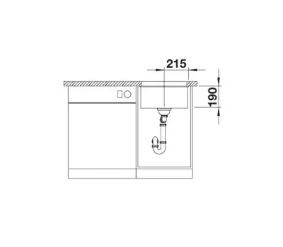 blanco rotan 400 u 526097 keukenspoelbak silgranit zwart onderbouw 5