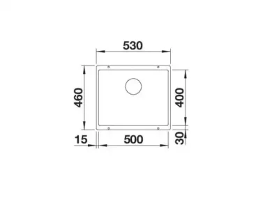 blanco rotan 500 u 523076 keukenspoelbak silgranit wit onderbouw 3