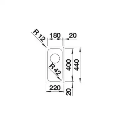 blanco solis 180 if 526114 enkele keukenspoelbak rvs vlakbouw of opbouw 3