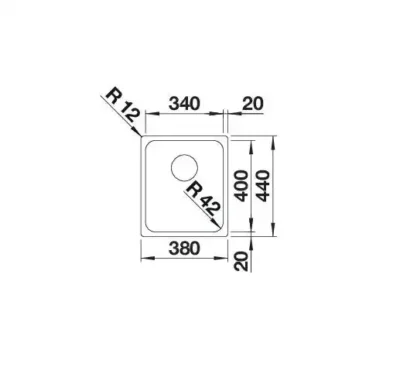 blanco solis 340 if 526116 enkele keukenspoelbak rvs vlakbouw of opbouw 3