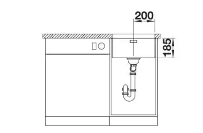 blanco solis 400 u 526117 enkele keukenspoelbak rvs onderbouw 4