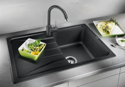 blanco sona 45 s 525970 enkele keukenspoelbak silgranit zwart omkeerbaar opbouw 2