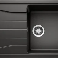 blanco sona xl 6 s 525977 enkele keukenspoelbak silgranit zwart opbouw 1