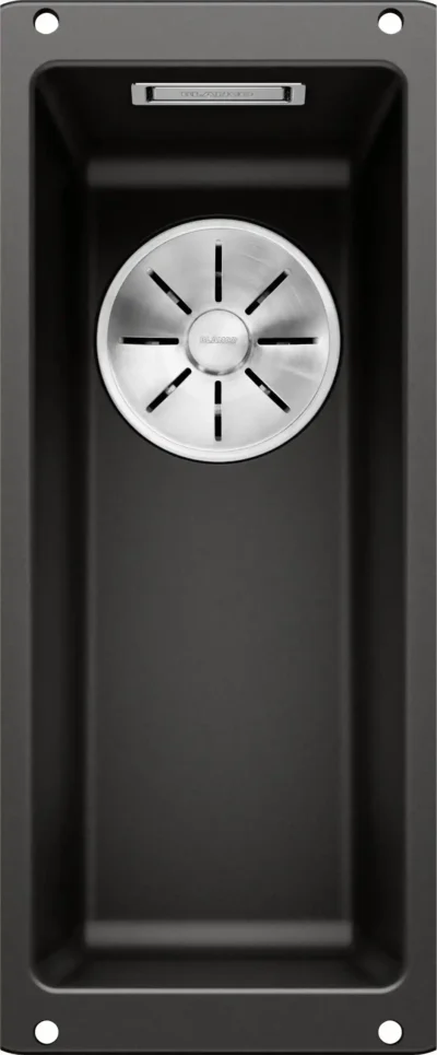 blanco subline 160 u 525981 keukenspoelbak silgranit zwart onderbouw 1