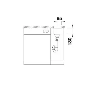 blanco subline 160 u 526802 keukenspoelbak silgranit zacht wit onderbouw 4