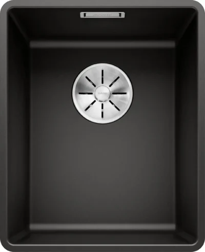 blanco subline 320 f 525982 enkele keukenspoelbak silgranit zwart vlakbouw 1