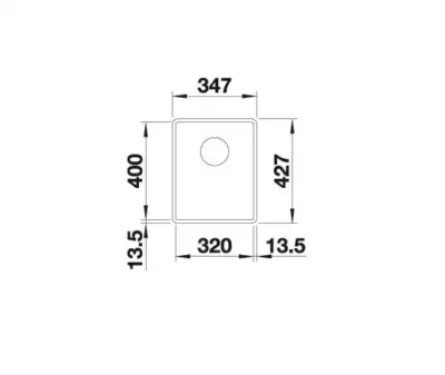 blanco subline 320 f 527159 enkele keukenspoelbak silgranit zacht wit vlakbouw 3