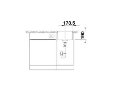 blanco subline 320 f 527159 enkele keukenspoelbak silgranit zacht wit vlakbouw 6
