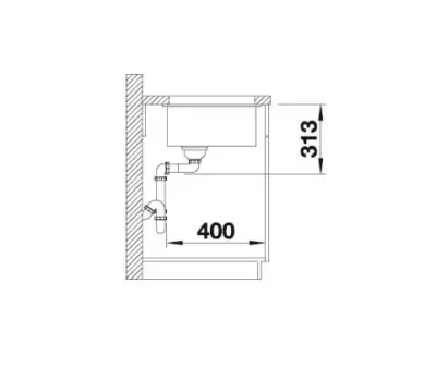 blanco subline 320 u 527160 keukenspoelbak silgranit zacht wit onderbouw 5