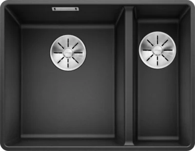 blanco subline 340 160 f 523568 anderhalve keukenspoelbak silgranit antraciet vlakbouw 1