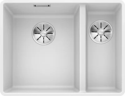 blanco subline 340 160 f 523571 anderhalve keukenspoelbak silgranit wit vlakbouw 1