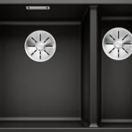 blanco subline 340 160 f 525984 anderhalve keukenspoelbak silgranit zwart vlakbouw 1