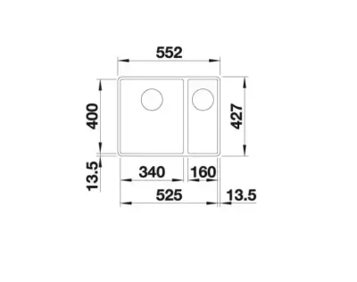 blanco subline 340 160 f 527161 anderhalve keukenspoelbak silgranit zacht wit vlakbouw 3