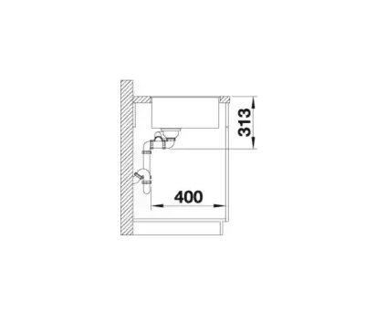 blanco subline 340 160 f 527344 anderhalve keukenspoelbak silgranit vulkaangrijs vlakbouw 6