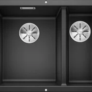 blanco subline 340 160 u 523548 anderhalve keukenspoelbak links silgranit antraciet onderbouw 1
