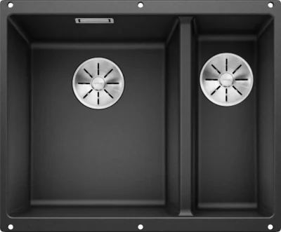 blanco subline 340 160 u 523548 anderhalve keukenspoelbak links silgranit antraciet onderbouw 1