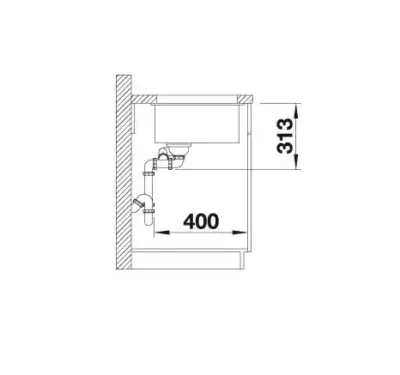 blanco subline 340 160 u 527163 anderhalve keukenspoelbak rechts silgranit zacht wit onderbouw 6