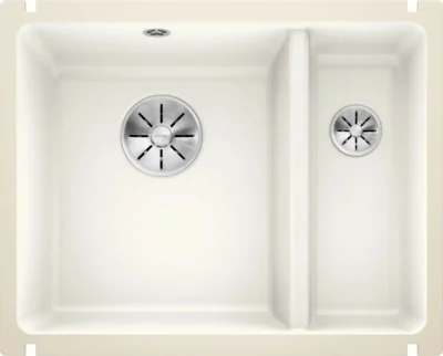 blanco subline 350 150 u 523741 anderhalve keukenspoelbak keramiek wit onderbouw 1