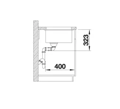 blanco subline 350 350 u 527164 dubbele keukenspoelbak silgranit zacht wit onderbouw 3