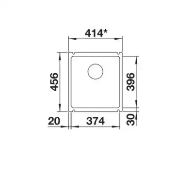 blanco subline 375 u 523731 keukenspoelbak keramiek basalt onderbouw 3