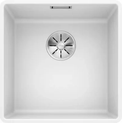 blanco subline 400 f 523497 enkele keukenspoelbak silgranit wit vlakbouw 1