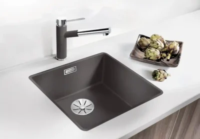 blanco subline 400 f 523497 enkele keukenspoelbak silgranit wit vlakbouw 2