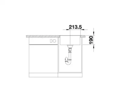 blanco subline 400 f 523497 enkele keukenspoelbak silgranit wit vlakbouw 5