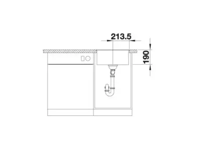 blanco subline 400 f 527165 enkele keukenspoelbak silgranit zacht wit vlakbouw 5