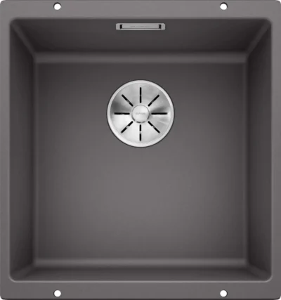 blanco subline 400 u 523423 keukenspoelbak silgranit rotsgrijs onderbouw 1