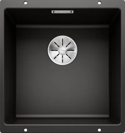 blanco subline 400 u 525990 keukenspoelbak silgranit zwart onderbouw 1