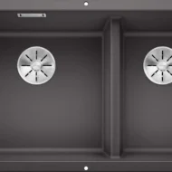 blanco subline 430 270 u 523152 silgranit rotsgrijs dubbele keukenspoelbak onderbouw 1