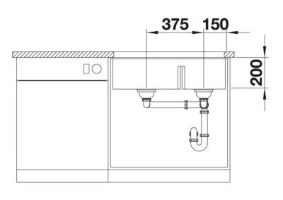 blanco subline 430 270 u 523155 silgranit wit dubbele keukenspoelbak onderbouw 5